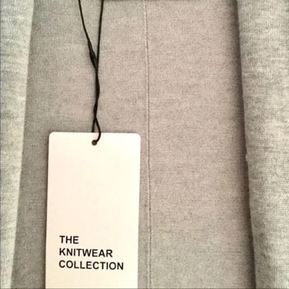 New Zara Heather Grey Open Front Knit Cardigan Sweater - Picture 3 of 4
